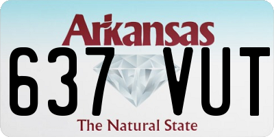 AR license plate 637VUT
