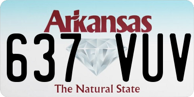 AR license plate 637VUV