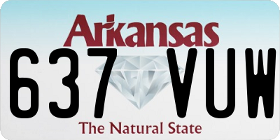 AR license plate 637VUW