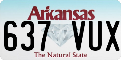 AR license plate 637VUX