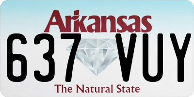AR license plate 637VUY