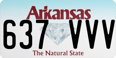 AR license plate 637VVV