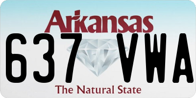 AR license plate 637VWA