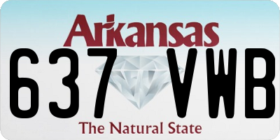 AR license plate 637VWB