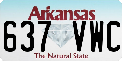 AR license plate 637VWC