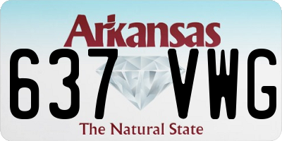 AR license plate 637VWG