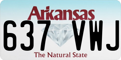 AR license plate 637VWJ