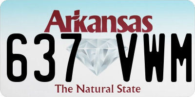 AR license plate 637VWM