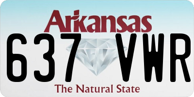 AR license plate 637VWR