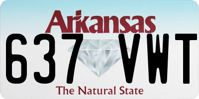 AR license plate 637VWT