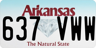 AR license plate 637VWW