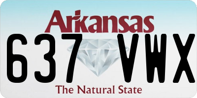 AR license plate 637VWX