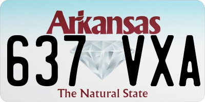 AR license plate 637VXA