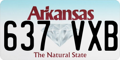AR license plate 637VXB