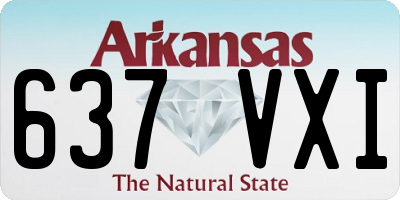AR license plate 637VXI