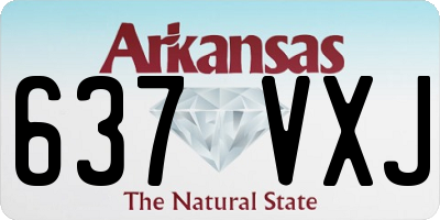 AR license plate 637VXJ