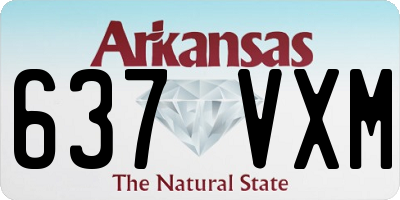 AR license plate 637VXM