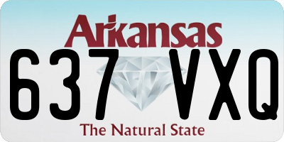 AR license plate 637VXQ