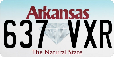 AR license plate 637VXR