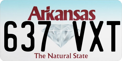 AR license plate 637VXT