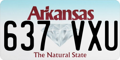 AR license plate 637VXU
