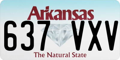 AR license plate 637VXV