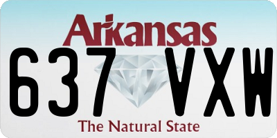 AR license plate 637VXW