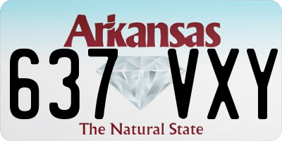 AR license plate 637VXY