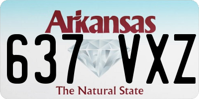AR license plate 637VXZ