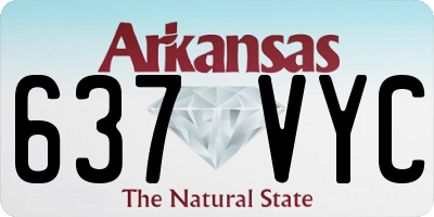 AR license plate 637VYC