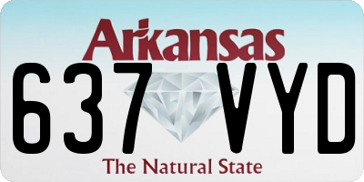AR license plate 637VYD