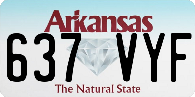 AR license plate 637VYF