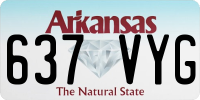 AR license plate 637VYG
