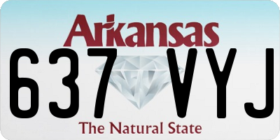 AR license plate 637VYJ