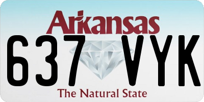 AR license plate 637VYK