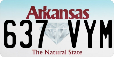 AR license plate 637VYM