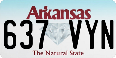AR license plate 637VYN