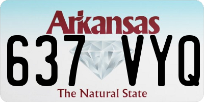 AR license plate 637VYQ