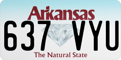 AR license plate 637VYU