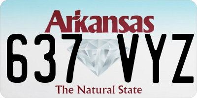 AR license plate 637VYZ