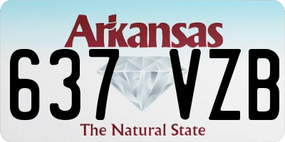 AR license plate 637VZB