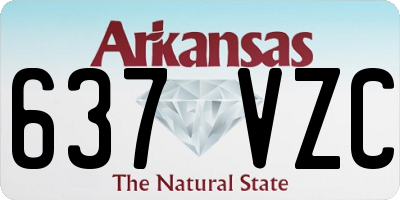 AR license plate 637VZC