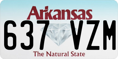AR license plate 637VZM