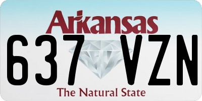 AR license plate 637VZN