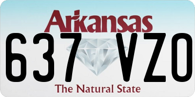 AR license plate 637VZO
