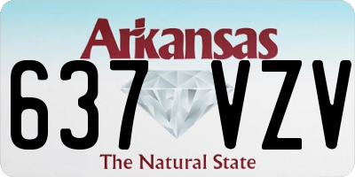 AR license plate 637VZV