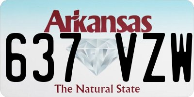 AR license plate 637VZW