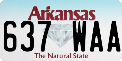 AR license plate 637WAA