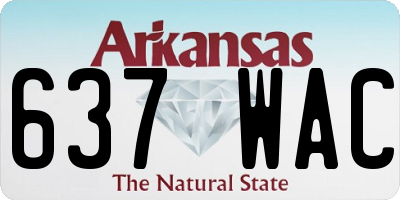 AR license plate 637WAC
