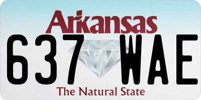 AR license plate 637WAE
